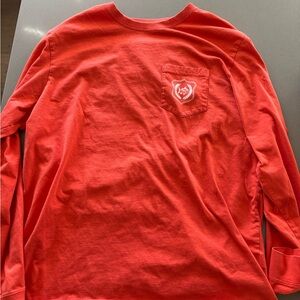 Southern Tide Vibrant Red Cotton Shirt